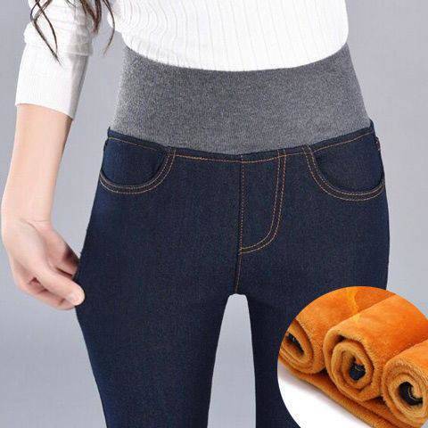 Kvinders skinny jeans med højt komfortliv Stilla