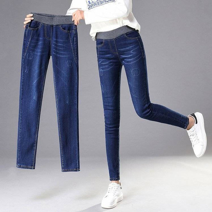 Kvinders skinny jeans med højt komfortliv Stilla
