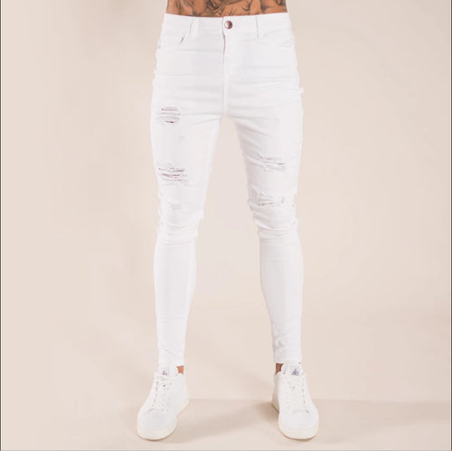 Herrer Tætsiddende Ripped Jeans med høj talje Stilla