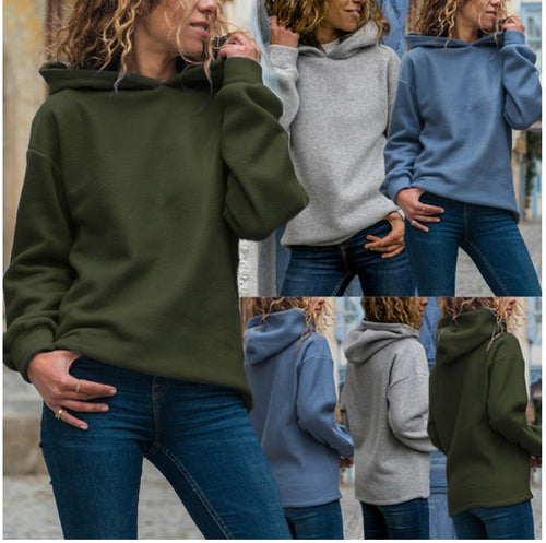 Dame hætte sweatshirt lavet af blød og åndbar bomuld Stilla