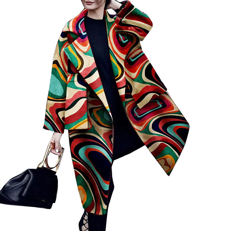 Dame Mode Kimono med livligt mønster Stilla