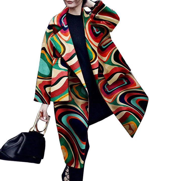 Dame Mode Kimono med livligt mønster Stilla