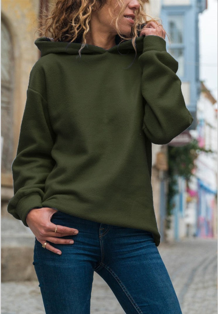 Dame hætte sweatshirt lavet af blød og åndbar bomuld Stilla