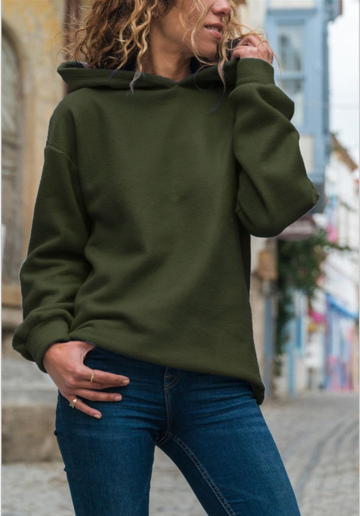 Dame hætte sweatshirt lavet af blød og åndbar bomuld Stilla