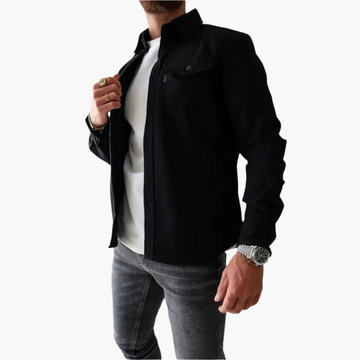 Stilla | Overshirt Jakke - Moderne Button-Through Skjortejakke til Fritid og Erhverv