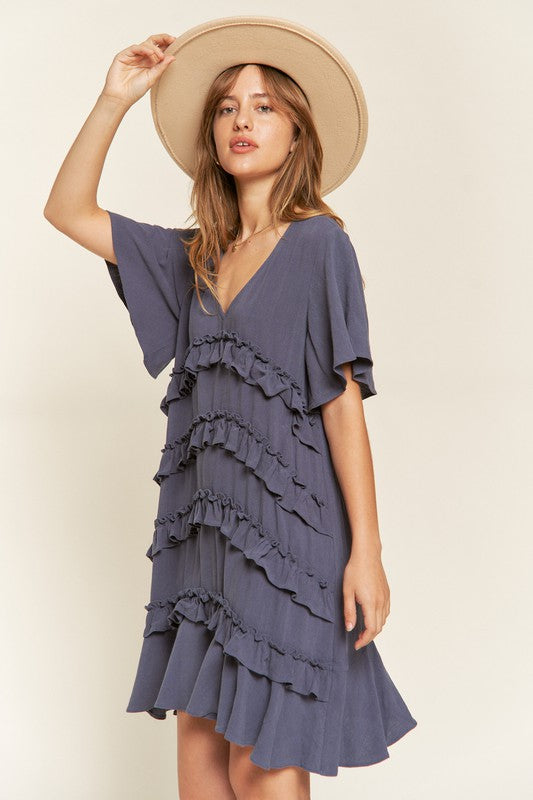Stilla | Ruffle Mini Kjole
