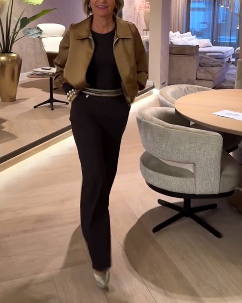 Stilla | Mode Skinnende Revers Cropped