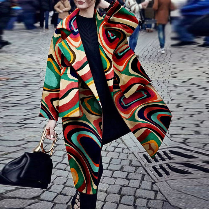 Dame Mode Kimono med livligt mønster Stilla