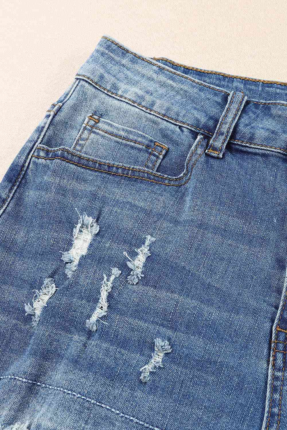 Stilla | Ternede Patches Mid Talje Distressed Jeans
