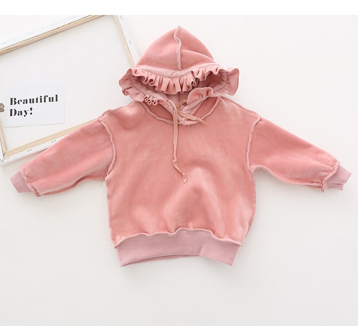 Børne Rüsch Hoodie Sweatshirt med Floralprint Stilla