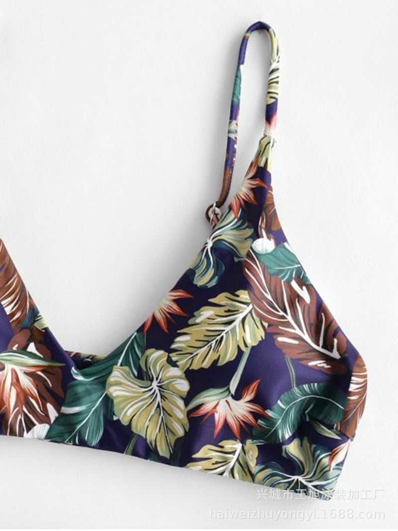Dame bikini-sæt med floralt design og elegant snit Stilla