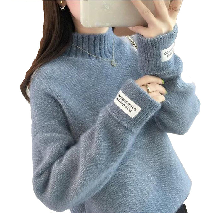 Femme Chunky Strikpullover med ribbet udskæring Stilla