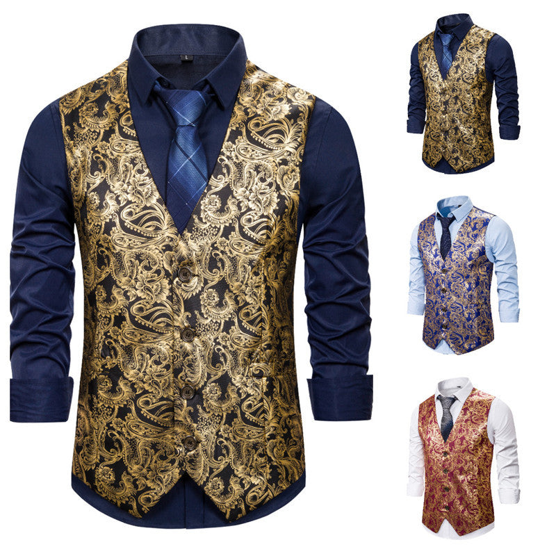Herrer Elegant Jacquard-Vest Stilla