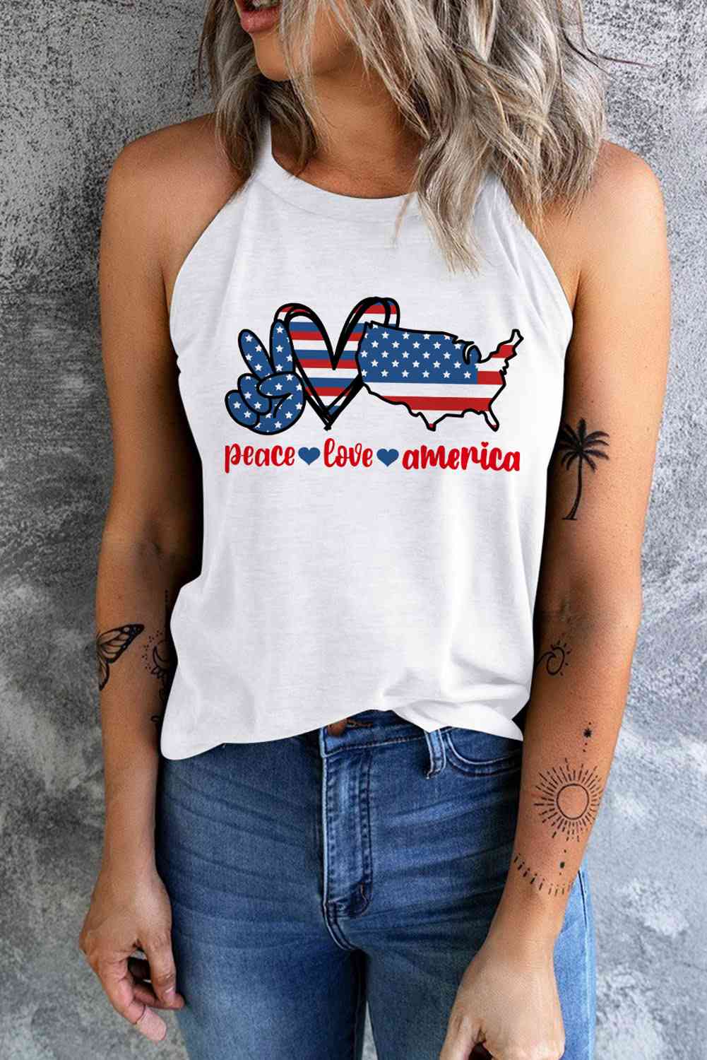 Stilla | Love America Grafik Tank