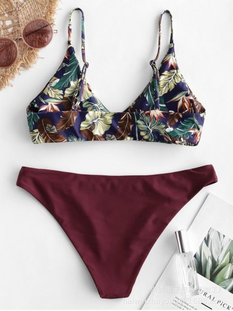 Dame bikini-sæt med floralt design og elegant snit Stilla