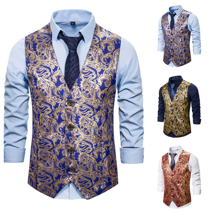 Herrer Elegant Jacquard-Vest Stilla