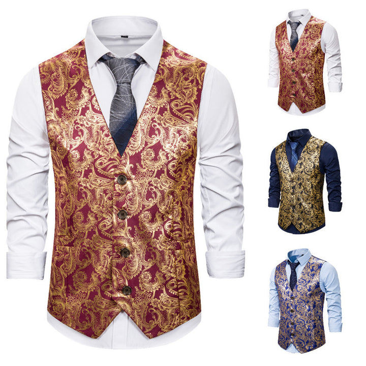Herrer Elegant Jacquard-Vest Stilla