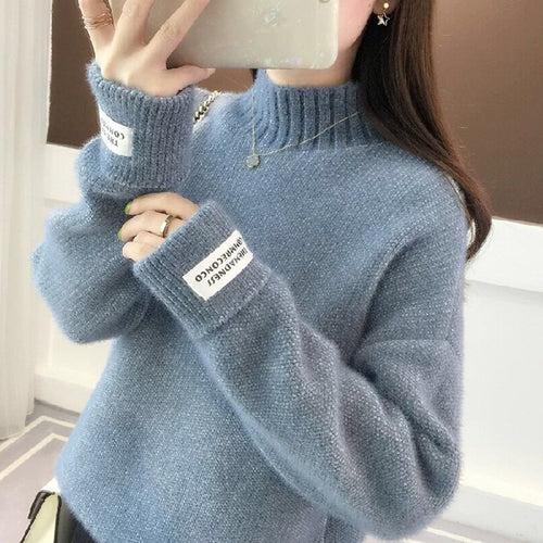 Femme Chunky Strikpullover med ribbet udskæring Stilla