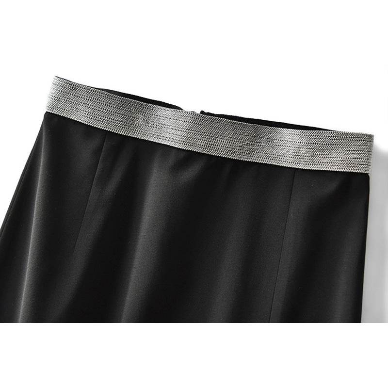 Dame elegant Maxiskørt med sidelukning og elastisk talje Stilla