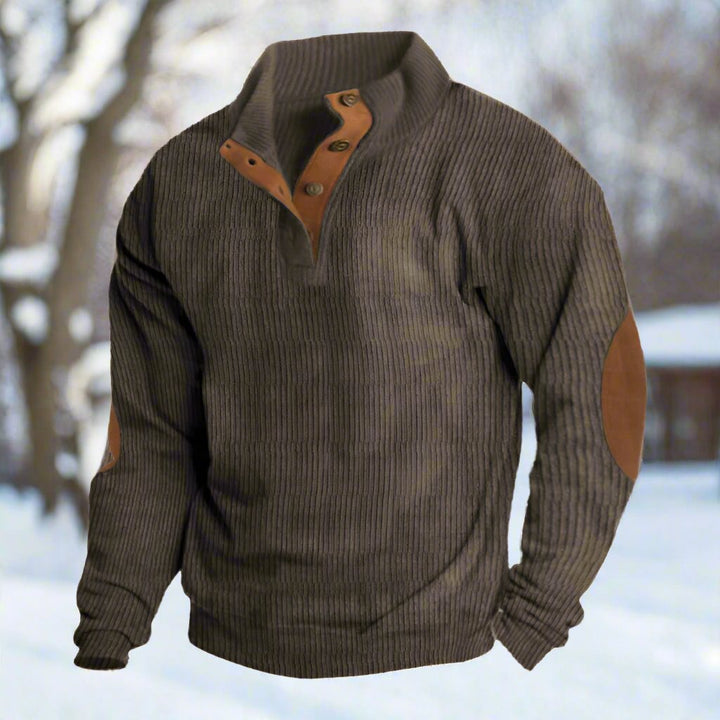 Stilla | Niccolò Ribbede Ståkrave Sweater Suede Albue-patches Sweater
