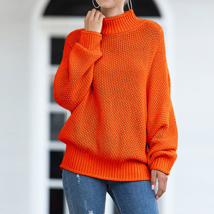 Damer chunky strik sweater med høj krave og brede ærmer Stilla