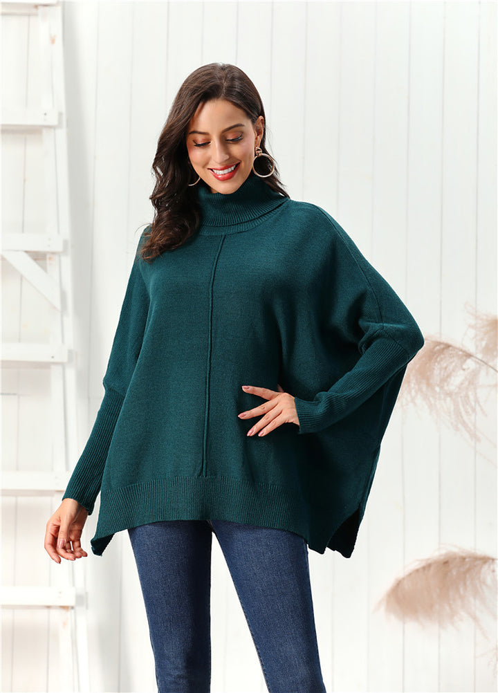 Dame pullover med høj krave og afslappet pasform Stilla