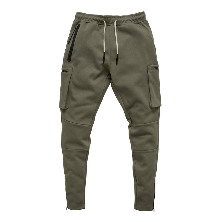 Herrer Multifunktionel Slim-Fit Joggingbukser med sidelommer med lynlås og elastisk talje Stilla