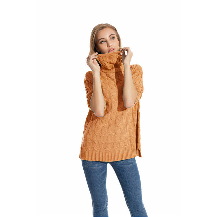 Dame sweater i afslappet kabelstrikdesign Stilla