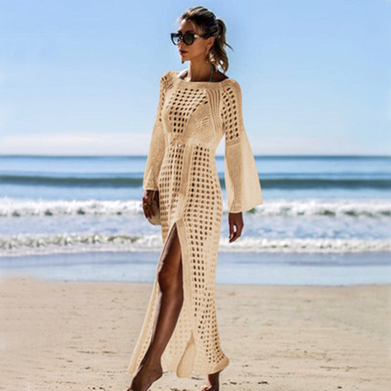 Kvinder Hæklet Strand Maxi Cover-Up Stilla