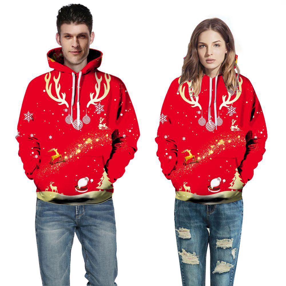 Unisex hættetrøje med juledesign Stilla
