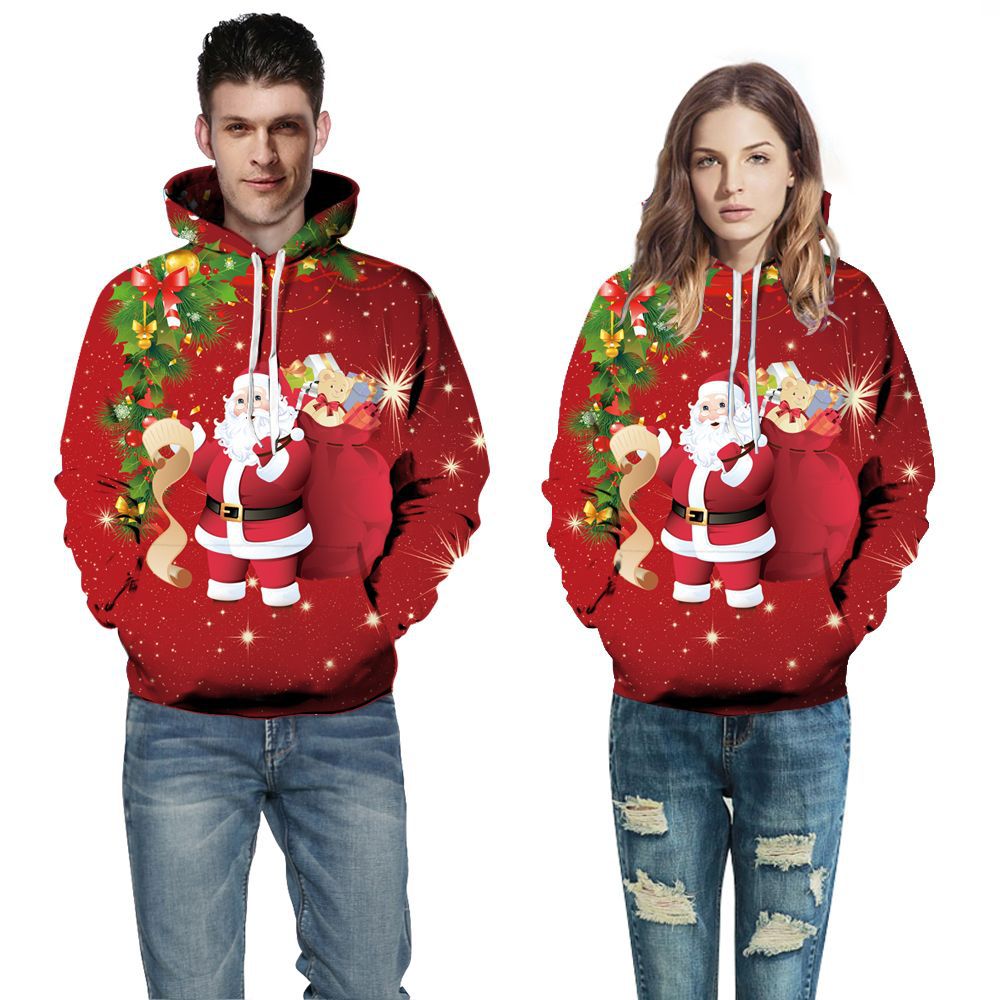 Unisex hættetrøje med juledesign Stilla