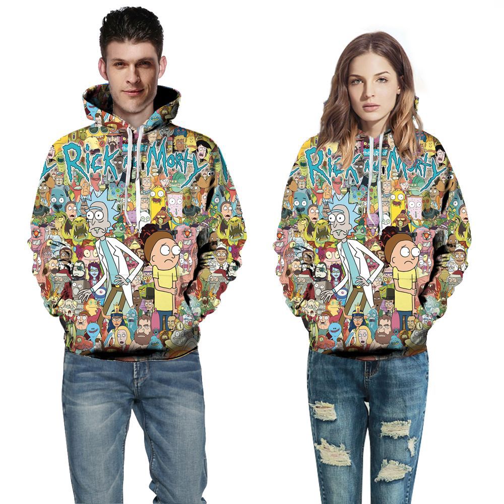 Unisex Hættetrøje med unik Wolf motiv og høj kvalitet stof Stilla