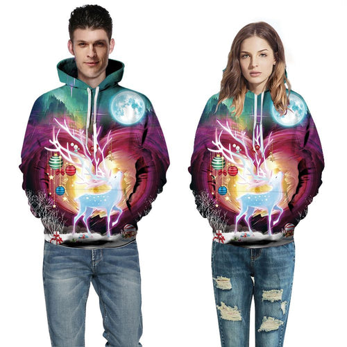Unisex hættetrøje med juledesign Stilla