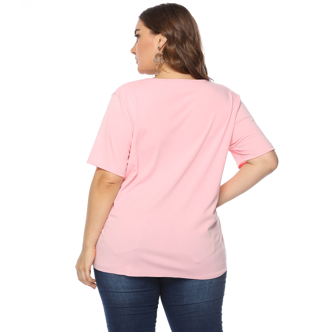 Dame modet T-shirt med filigranmønster Skovae
