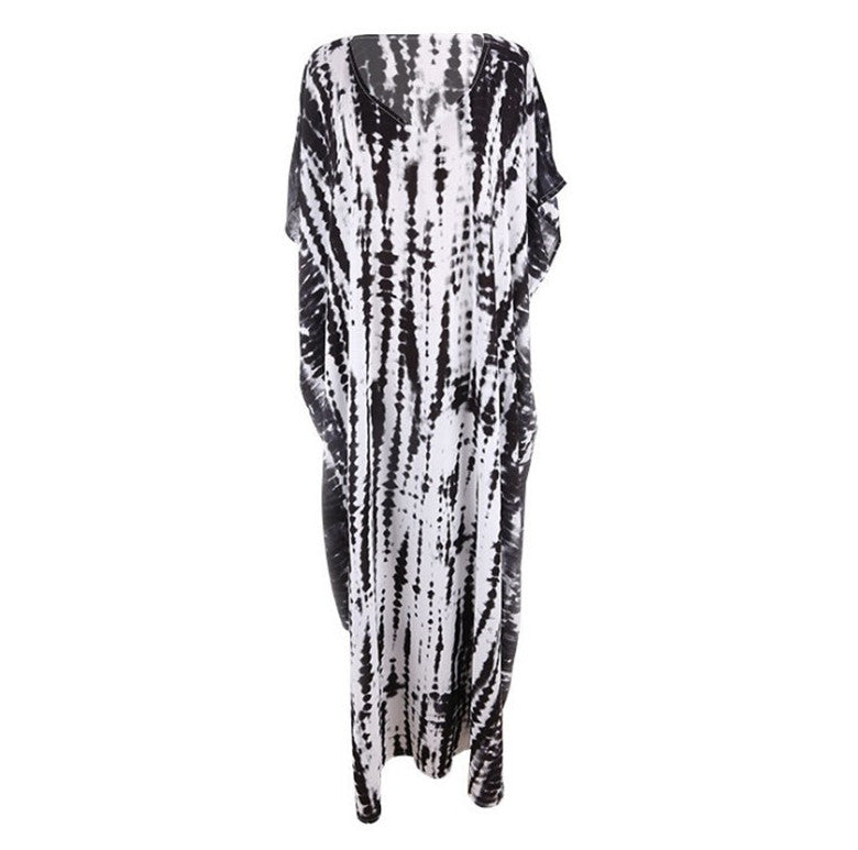 Dame Strandkaftan med eksklusiv batik-optik og bred snit Stilla