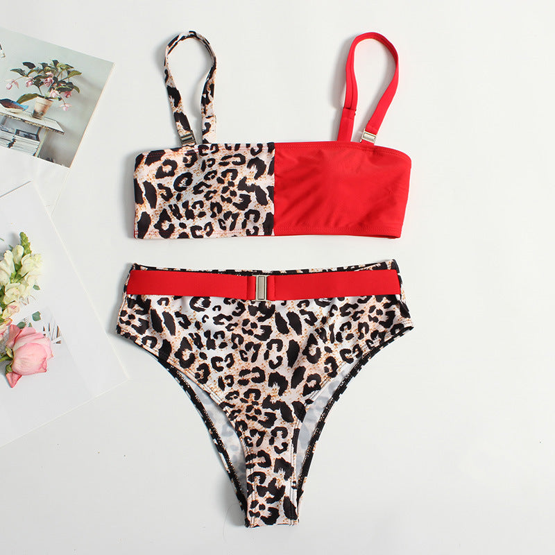 Dame Trendy Leo-mønster Bikini Skovae
