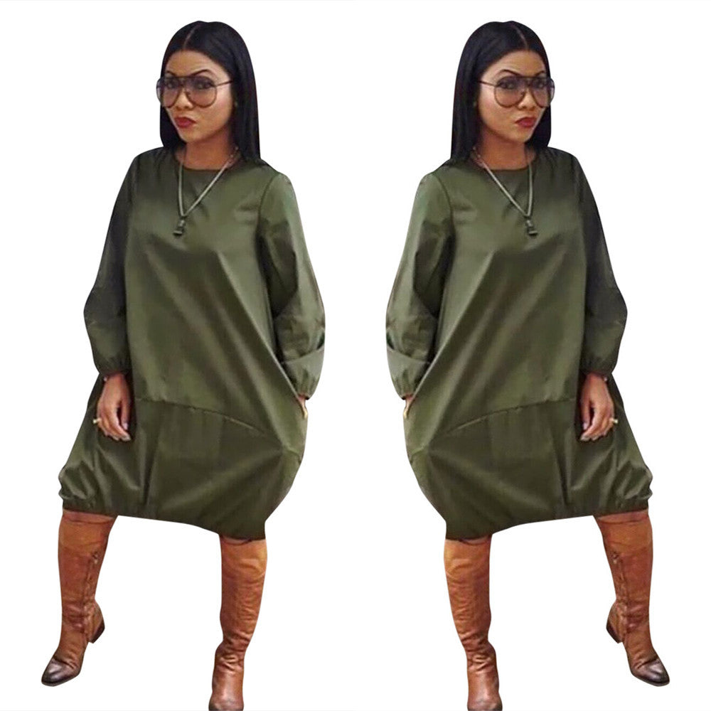 Dame Stilfuld oversized Kjole med afslappede Ærmer Stilla