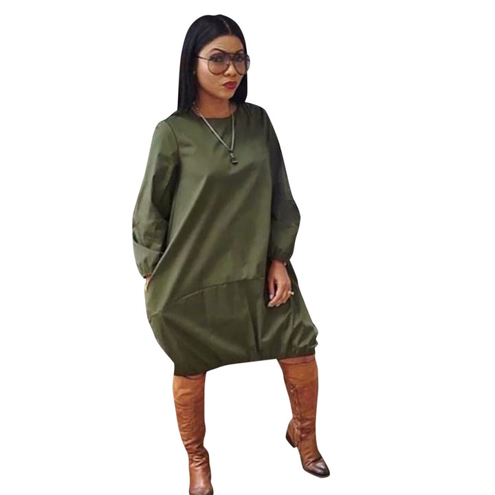 Dame Stilfuld oversized Kjole med afslappede Ærmer Stilla