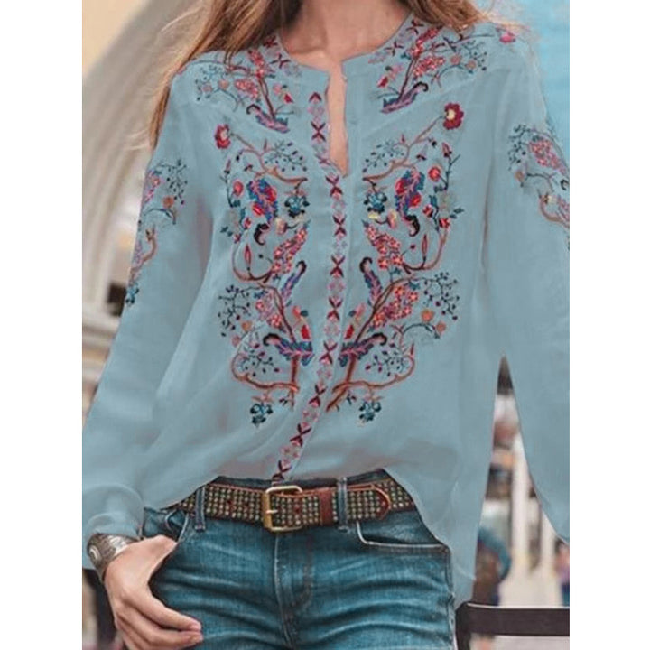 Dame Broderet Bohemian Bluse Stilla