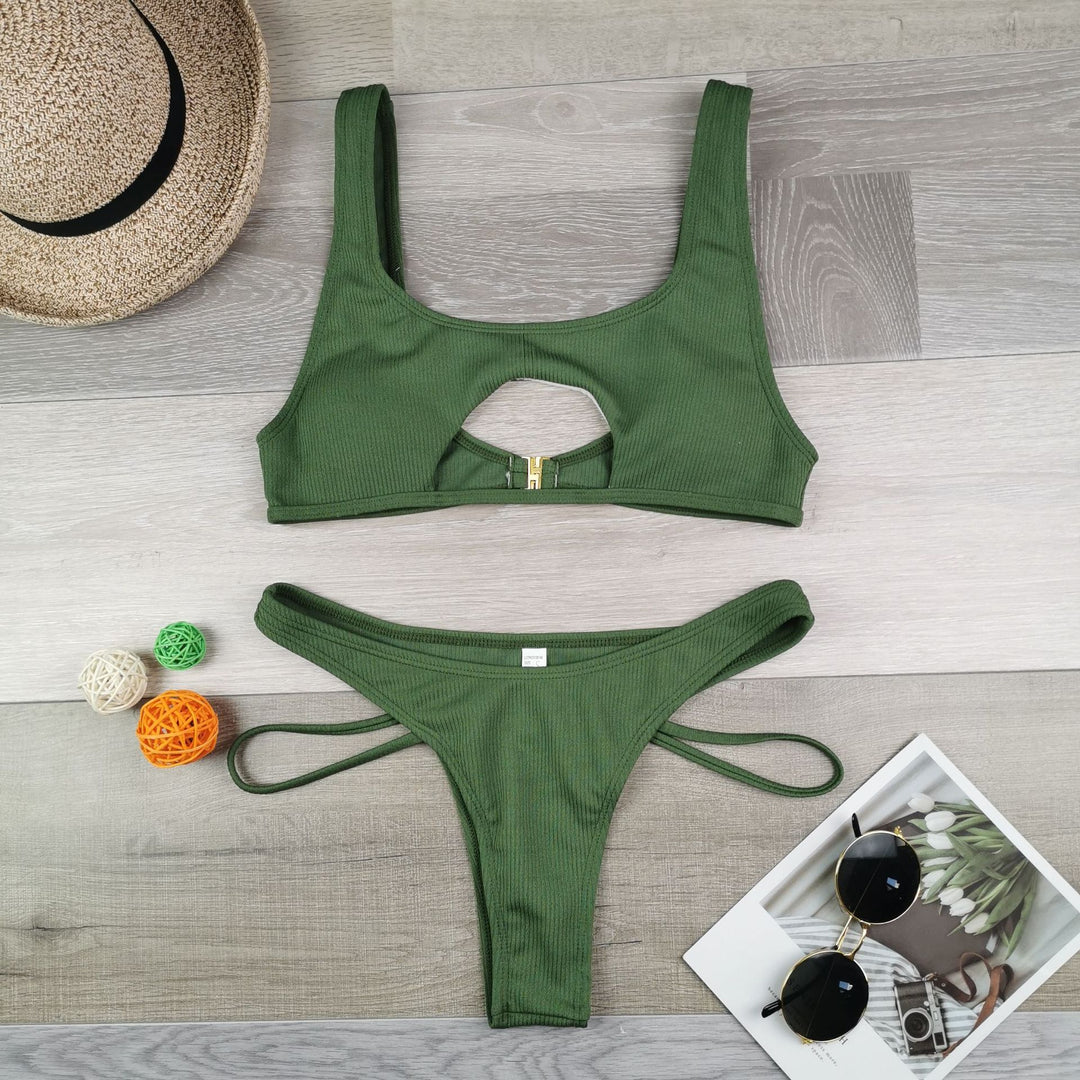 Dame bikini sæt med innovativt cut-out design Skovae