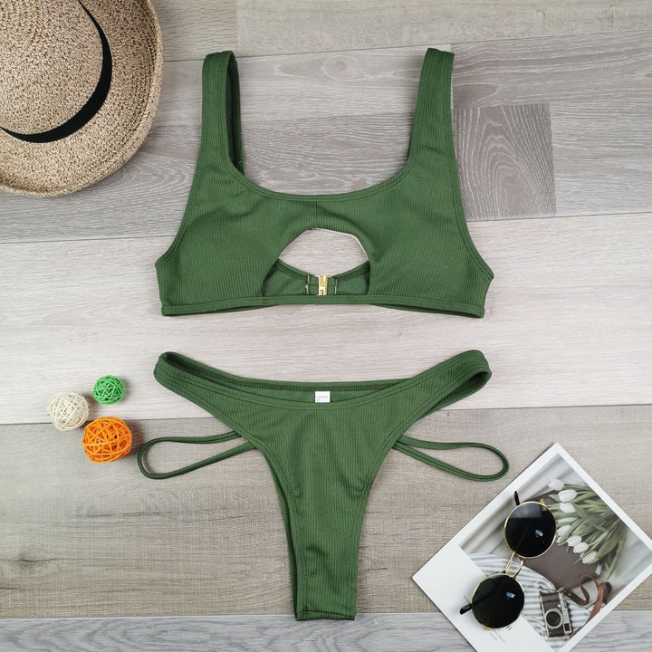 Dame bikini sæt med innovativt cut-out design Skovae