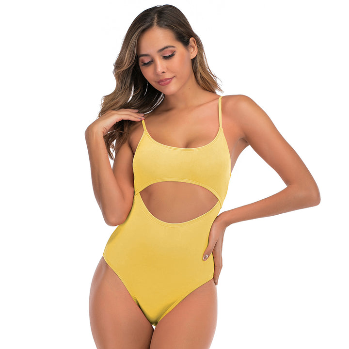 Dame Én-delt Badedragt med åben Cut-Out-design og justerbare Spaghetti-stropper Stilla
