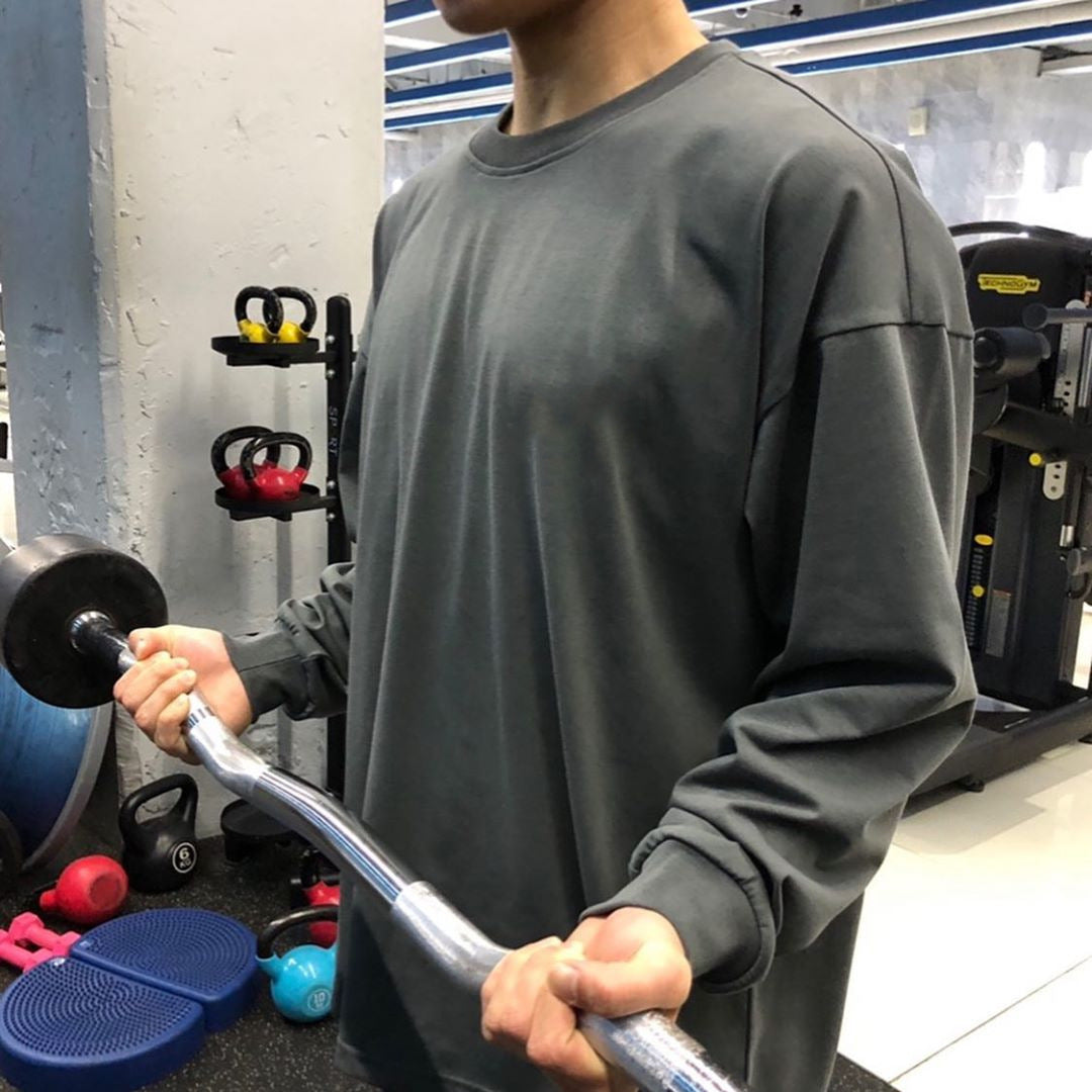 Herre Sporty Langærmet T-shirt lavet af åndbart bomuld Stilla