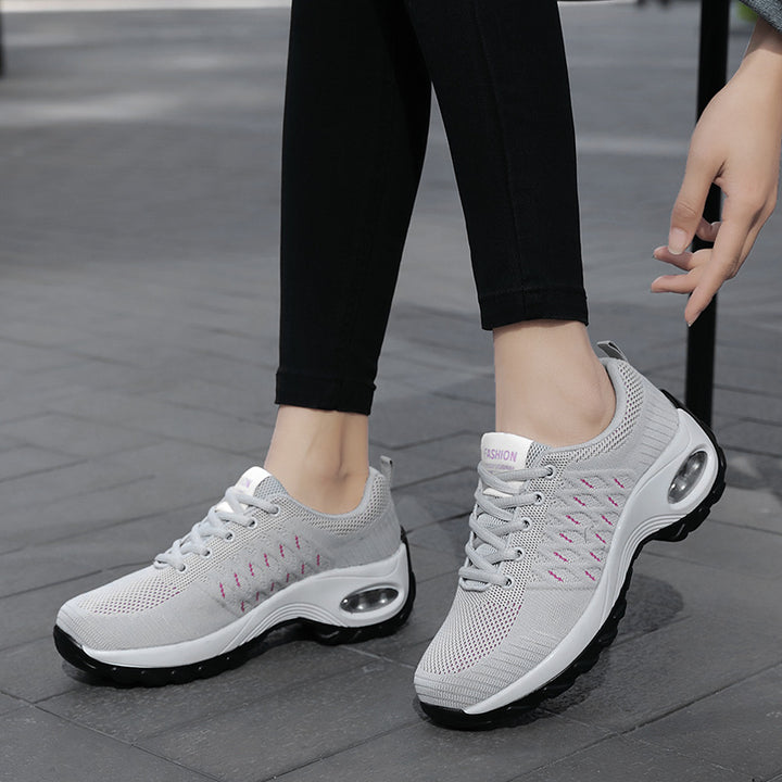 Dame nan urbane komfort sneakers med synlig luftdæmpning og sømløst mesh-overdel Skovae