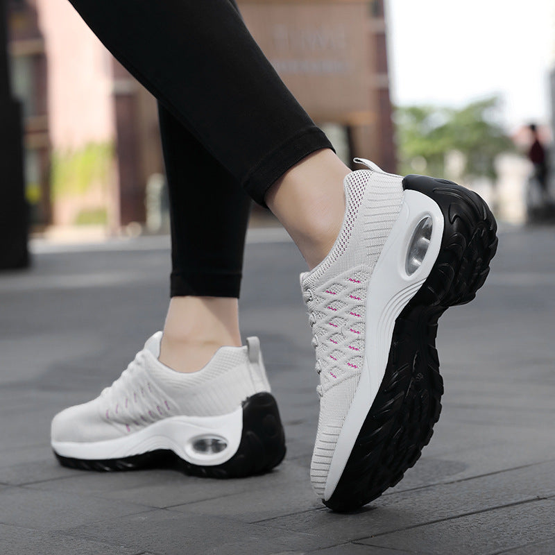 Dame nan urbane komfort sneakers med synlig luftdæmpning og sømløst mesh-overdel Skovae