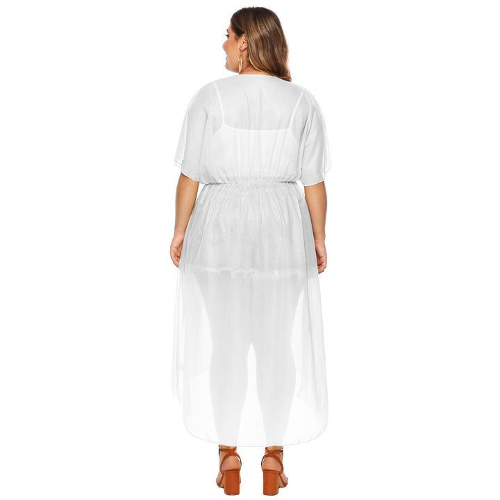 Dame elegant transparent strandkimono Skovae