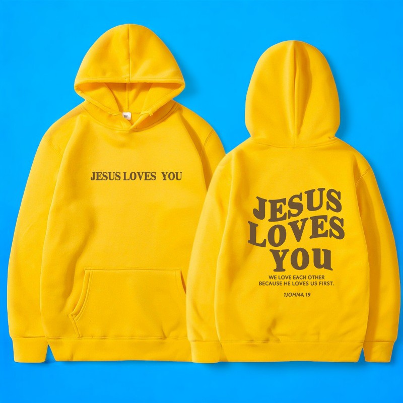 Stilla | Oversized Hættetrøje Jesus Elsker Dig