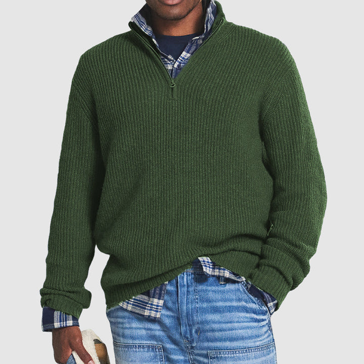 Stilla | Strikpullover med Lynlås - Business Casual til Hverdag & Kontor