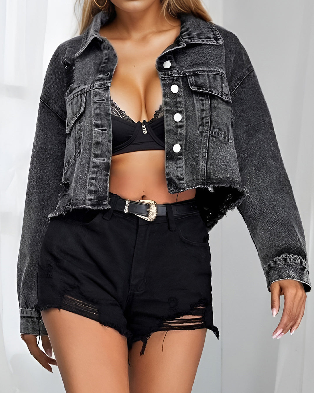Stilla | Denim Kortjakke
