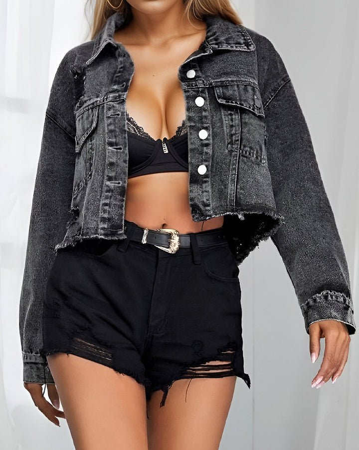 Stilla | Denim Kortjakke